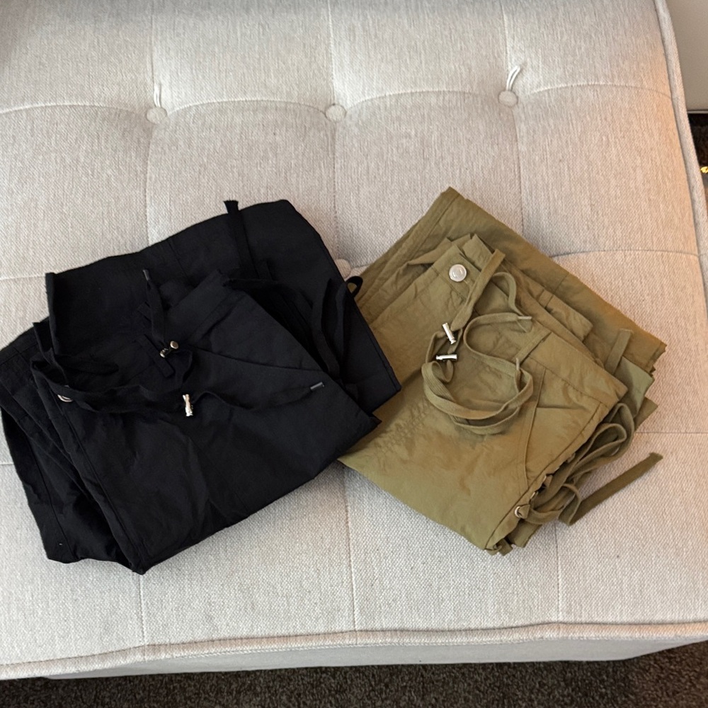 Black & Green Cargo Pants